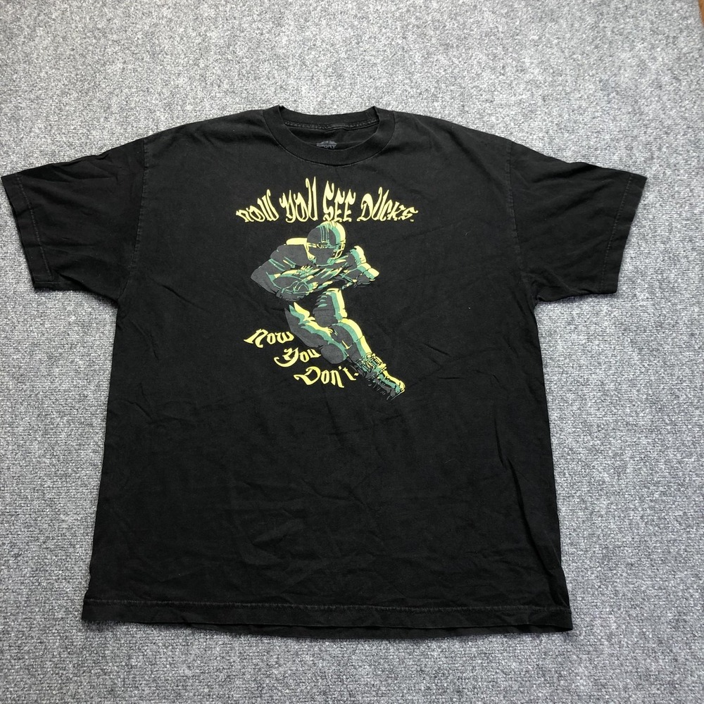 Oregon Ducks Shirt Mens XL Black Now You See Ducks Football Tee CI Sport